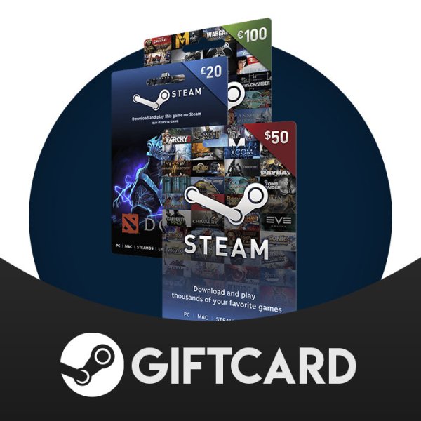 خرید گیفت کارت استیم والت (Steam Giftcard) -تحویل فوری
